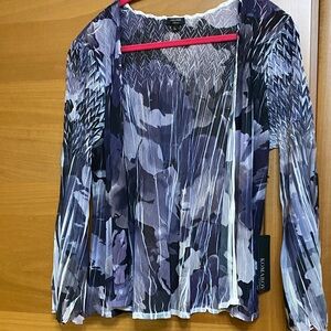 Komarov Women's Purple Floral long sleeve jacket